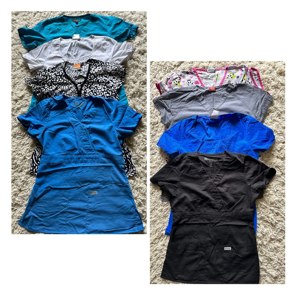 Scrub top lot xs